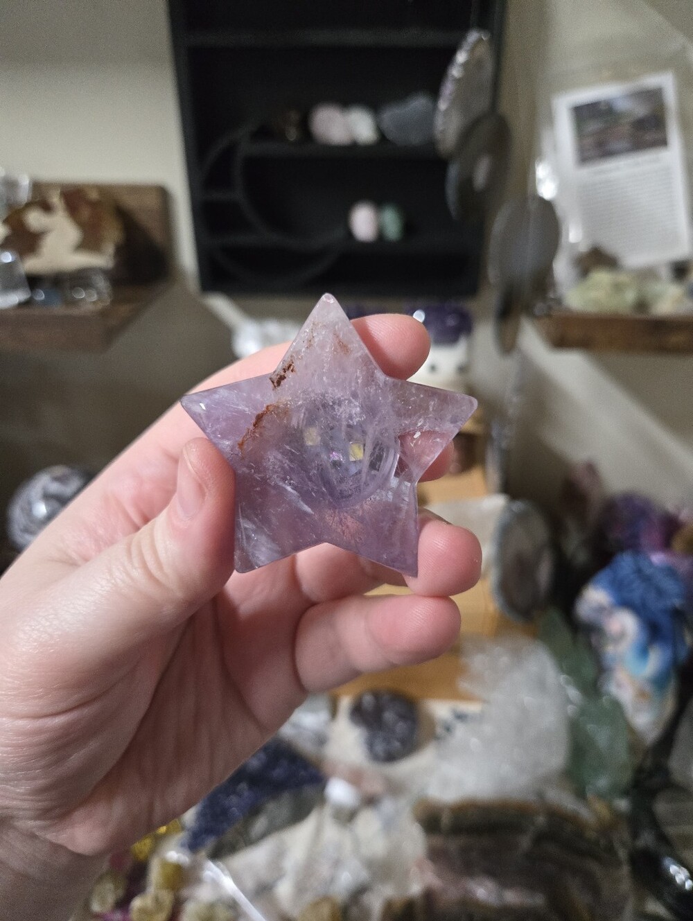 Amethyst Star Carving USB Nightlight